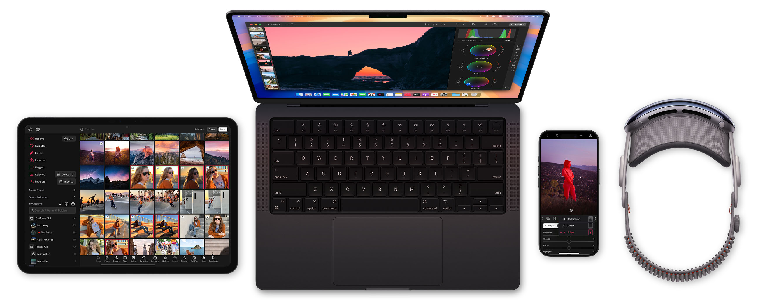 Darkroom runs on iPhone, Mac, iPad and Vision Pro