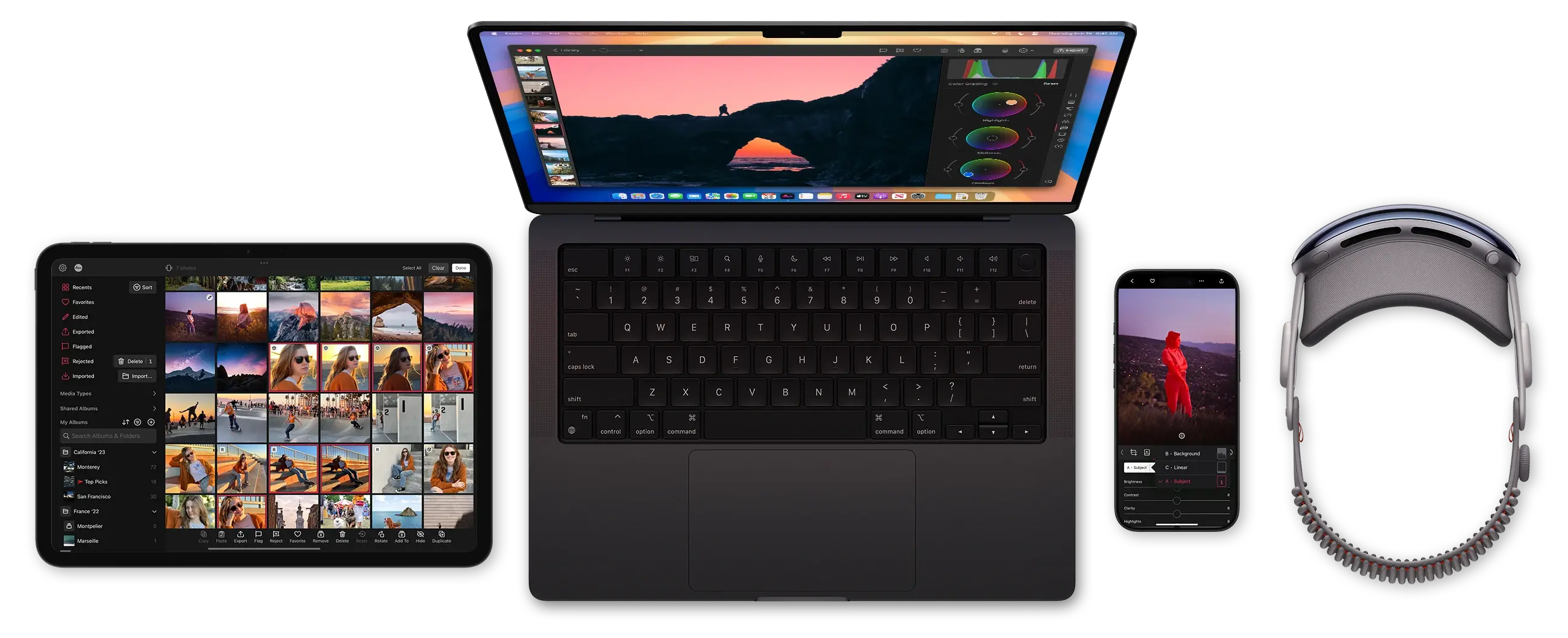 Darkroom runs on iPhone, Mac, iPad and Vision Pro